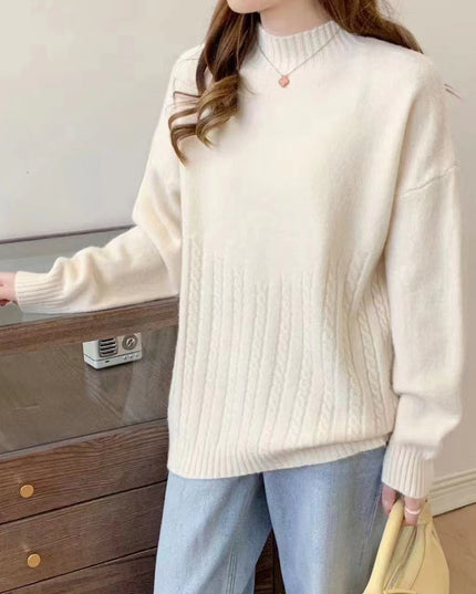 Autumn And Winter New Twist Simple Comfortable Sweater Bottoming Shirt