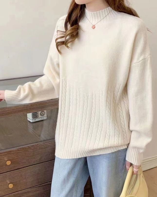 Autumn And Winter New Twist Simple Comfortable Sweater Bottoming Shirt
