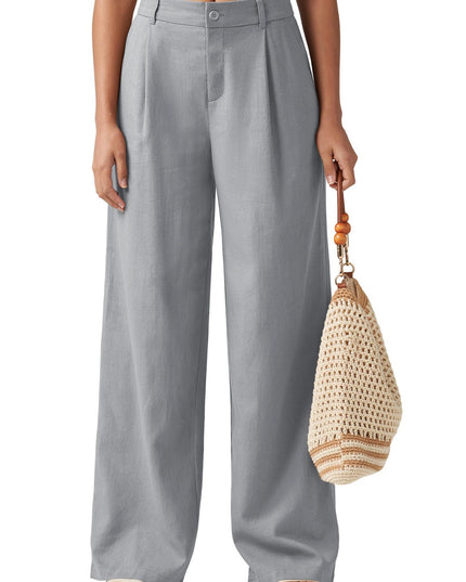 Loose Casual And Comfortable Pocket Straight-leg Pants
