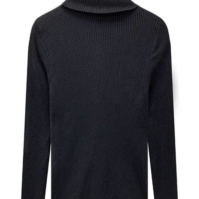 Thickening Inner Wear Skinny Versatile Long Sleeve Thermal Turtleneck Sweater For Women