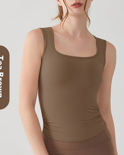 Long Yoga Vest Women's One-piece Fixed Cup Outer Wear Sling