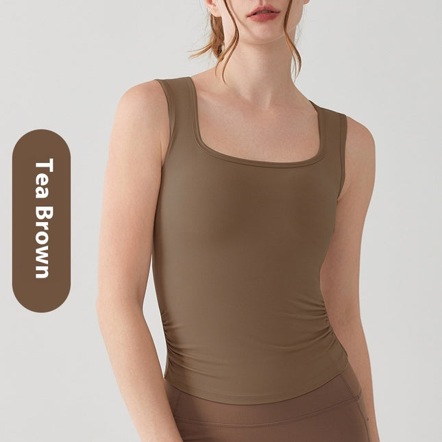 Long Yoga Vest Women's One-piece Fixed Cup Outer Wear Sling