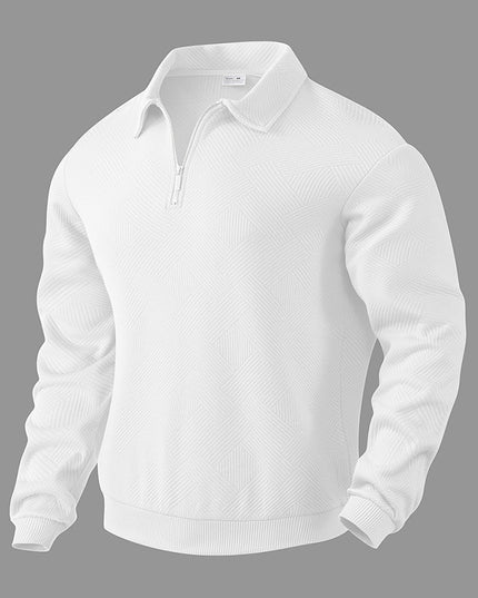 Lapel Zipper Men's Loose-fitting Casual Pullover