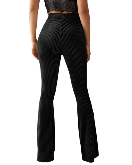 High Waist Lamp Wick Corduroy Bell-bottom Pants Wide Leg
