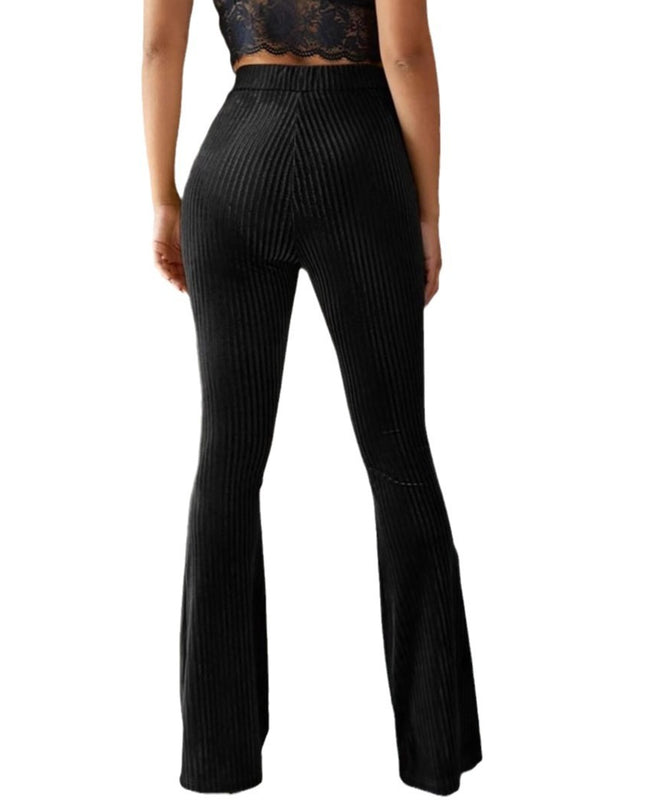 High Waist Lamp Wick Corduroy Bell-bottom Pants Wide Leg