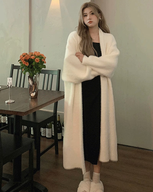 Soft Glutinous Knitted Cardigan Sweater For Women Autumn And Winter New Loose