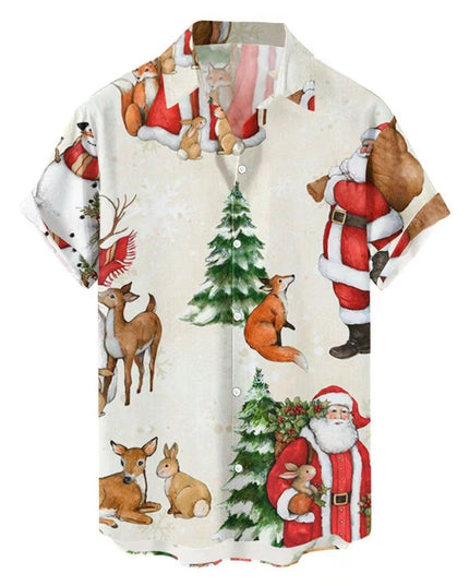 Hawaiian Men's Summer 3D Printed Short-sleeved Shirt