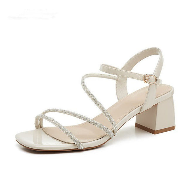 Women's Simple Casual Mid Heel Sandals