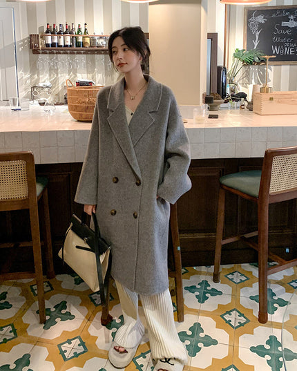 Alpaca Fleecefiber Woolen Overcoat For Women