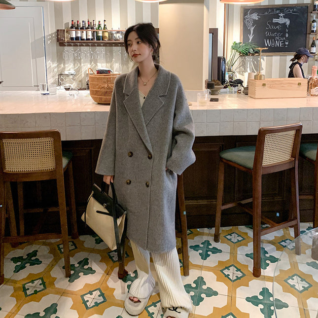 Alpaca Fleecefiber Woolen Overcoat For Women