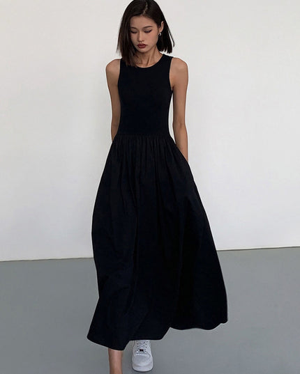 Gentle Slim White Vest Dress Women's Summer Design Sense Niche French Maxi Skirt