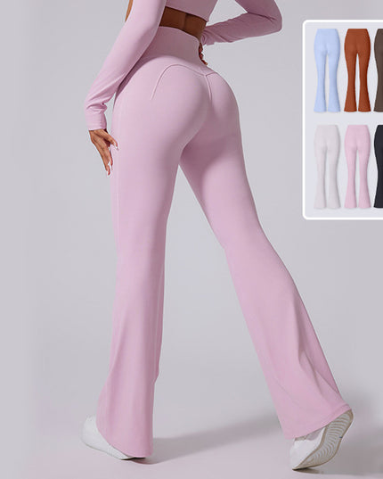 Women's Flared Pants Yoga High Waist Slim Tight Trousers Fitness Sports Clothing