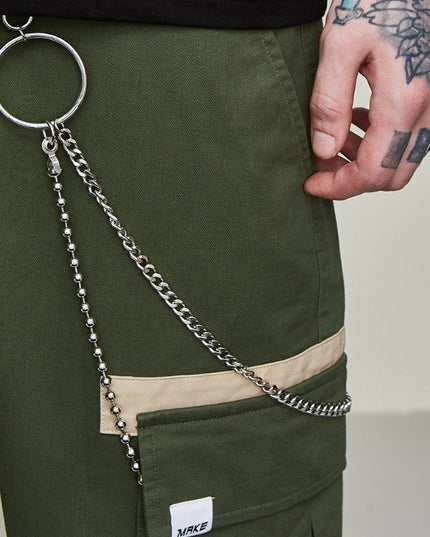 Drawstring beamed overalls