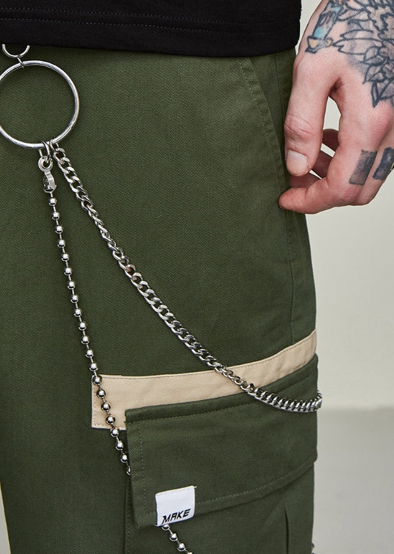 Drawstring beamed overalls