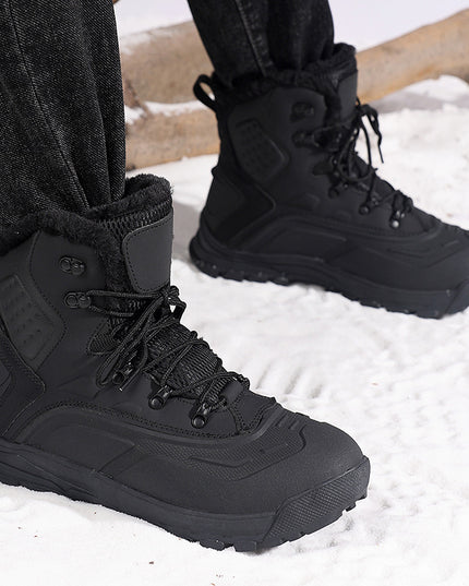 Fleece-lined Warm Plus Size High-top Men's Boots