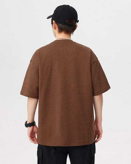 Simple Short-sleeved T-shirt Men's Loose Multi-pocket