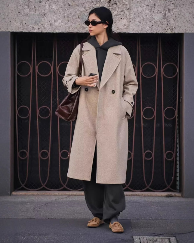 Coat Elegant Long Slimming Slim Fit 9