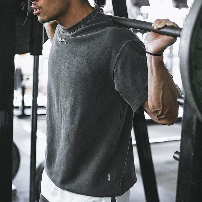 Sports Short-sleeved Summer Sportsman Loose Wash Muscle Breathable Comfortable T-shirt