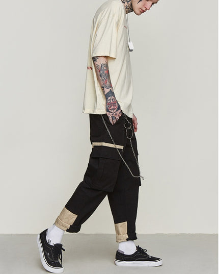 Drawstring beamed overalls