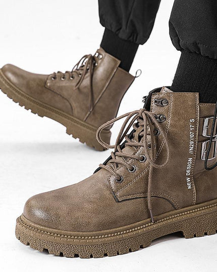 High-top Shoes All-match British Work Shoes Winter Thick Bottom Hiking Boots