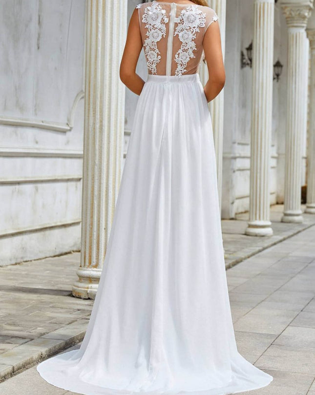 Chiffon Lace Trailing Wedding Large Swing Dress