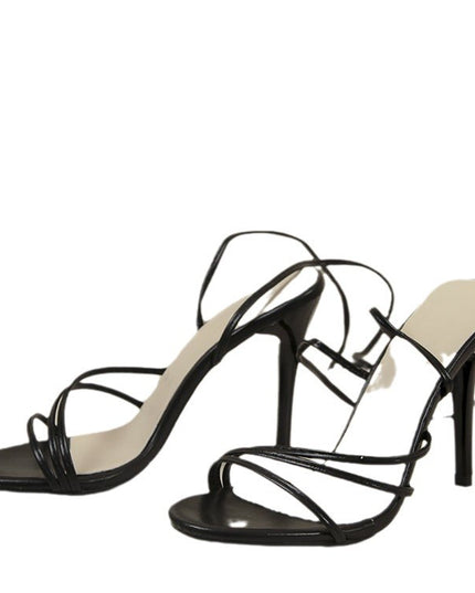 Sexy Round Toe Strap Stiletto Heel High Heels