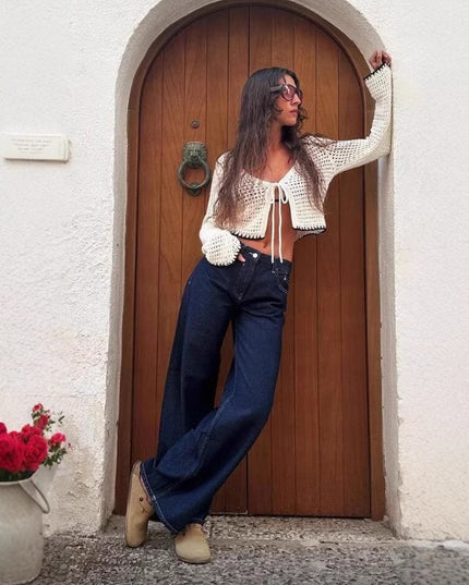 Early Autumn Mid Waist All-matching Straight Pants