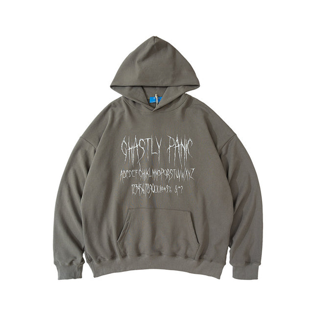 New Men's Printed Loose Hooded Sweater