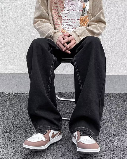 Men's Fashion Loose Straight Casual Trousers