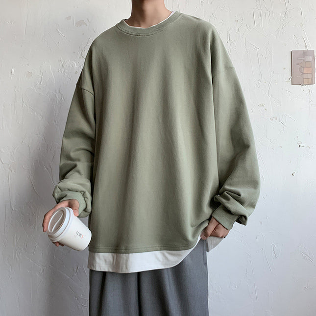Men's Loose Round Neck Pullover T-shirt