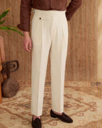 Commuting Italian Style Business Wrinkle Resistant Casual Pants For Men In England