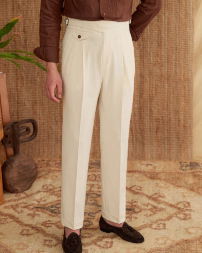 Commuting Italian Style Business Wrinkle Resistant Casual Pants For Men In England