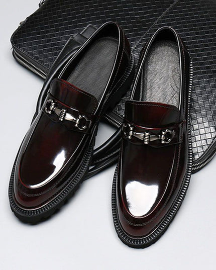 Horse Street Buckle Gommino Men's Polished Japanese Leather Shoes