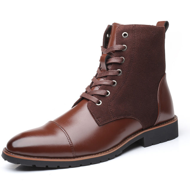 Pointed and velvet warm Martin boots