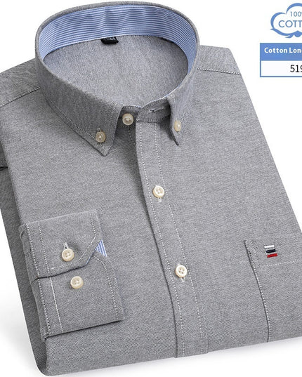 Men's Long-sleeved Cotton Shirt Business Casual Slim-fitting Shirt