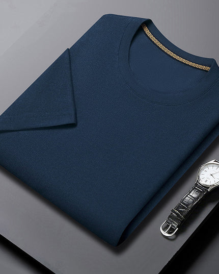 Men's Fashionable All-matching Round Neck Breathable Half Sleeve Top
