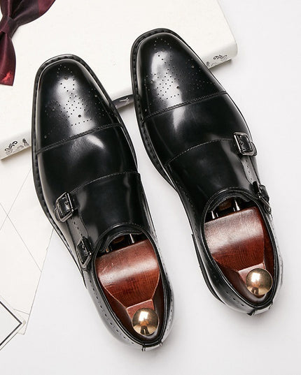 New Brogue Engraved Men's Business Formal Leather Shoes