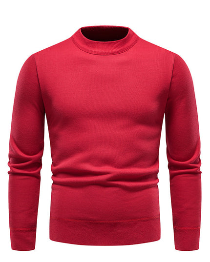 Sweater Men's Fleece-lined Thick Round Neck Sweater