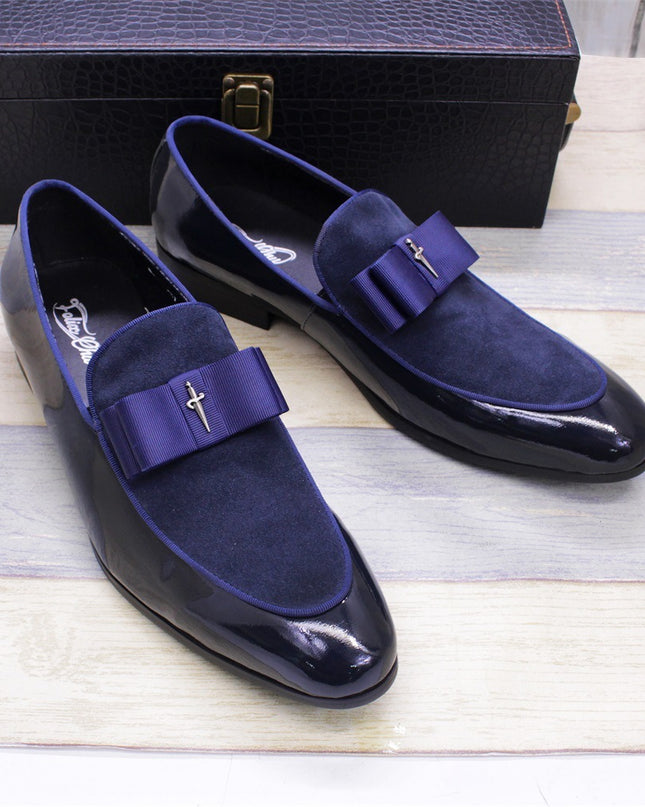 Matte Leather Patent Leather Men's Shoes