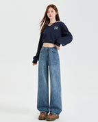 Retro Blue Trousers Thin