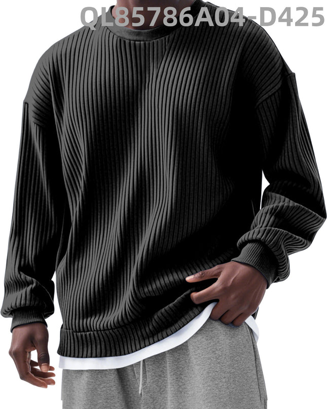 Men's Loose Trendy Long Sleeve Round Neck Top