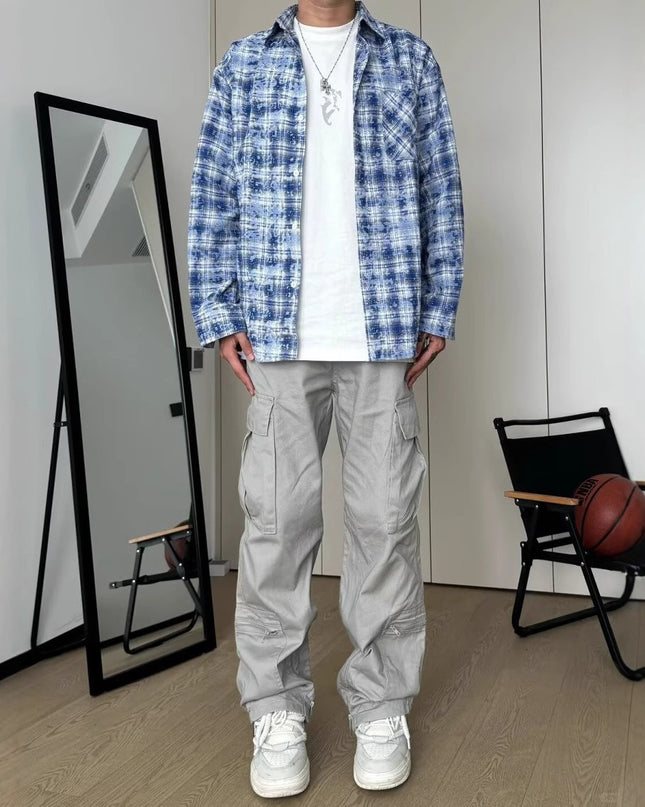Long Sleeve Shirt Japanese And Korean Style Loose Shirt Men