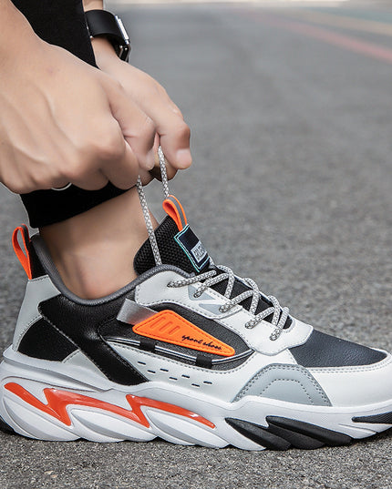 Men's Leather Surface Light And Versatile Sports Casual Shoes