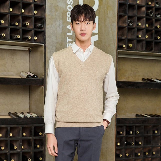 Pullover Knitting Men's Vest Autumn And Winter Clothing