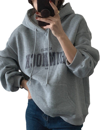 Loose Letter Print Korean Style Fashion Student Jacket Long-sleeved Top
