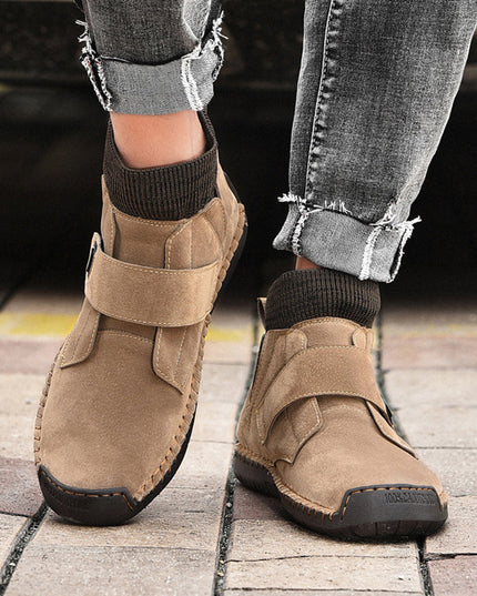 Velcro Shoes Men Ankle Boots Winter Sock Trainer Boots High Quality