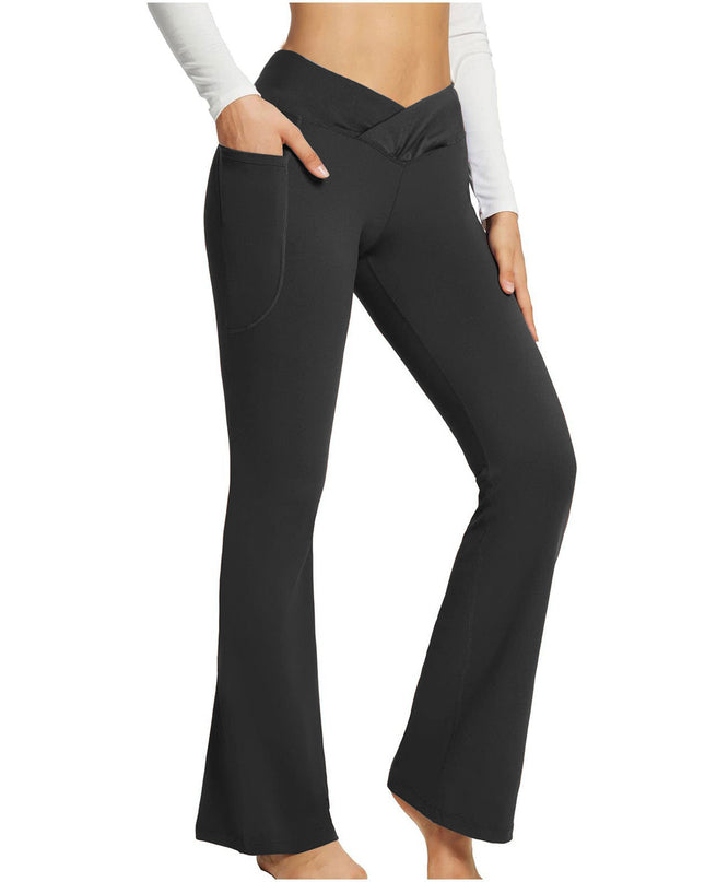 High Waist Slim Fit Wide Leg Yoga Pants Women