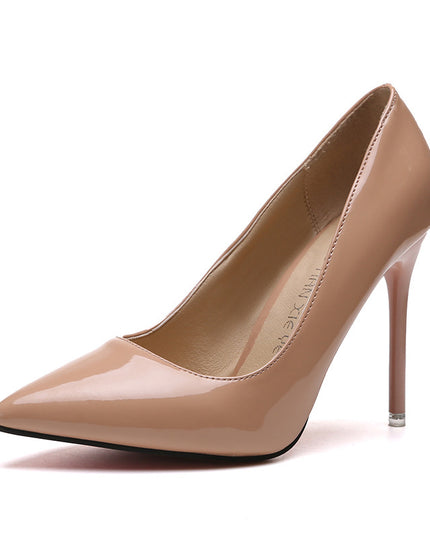 Women's Shoes Spring Nude Stiletto Heel Pointed High Heels