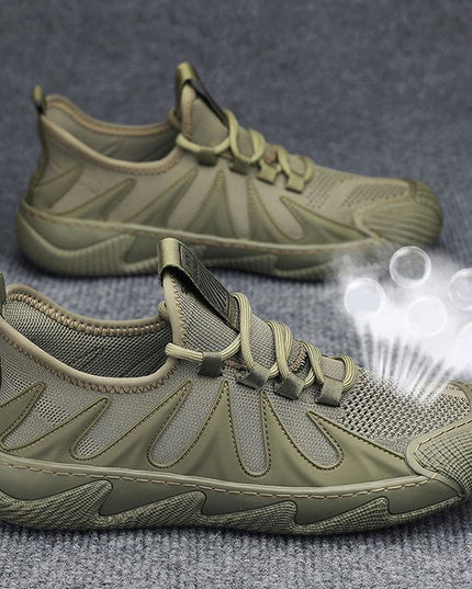 Breathable Mesh Sports Shoes Casual Lace-up Sneakers Men Non-slip Shoes
