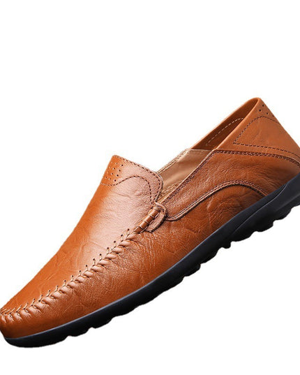 British Style Men's Casual Fashion Soft Bottom Leather Shoes